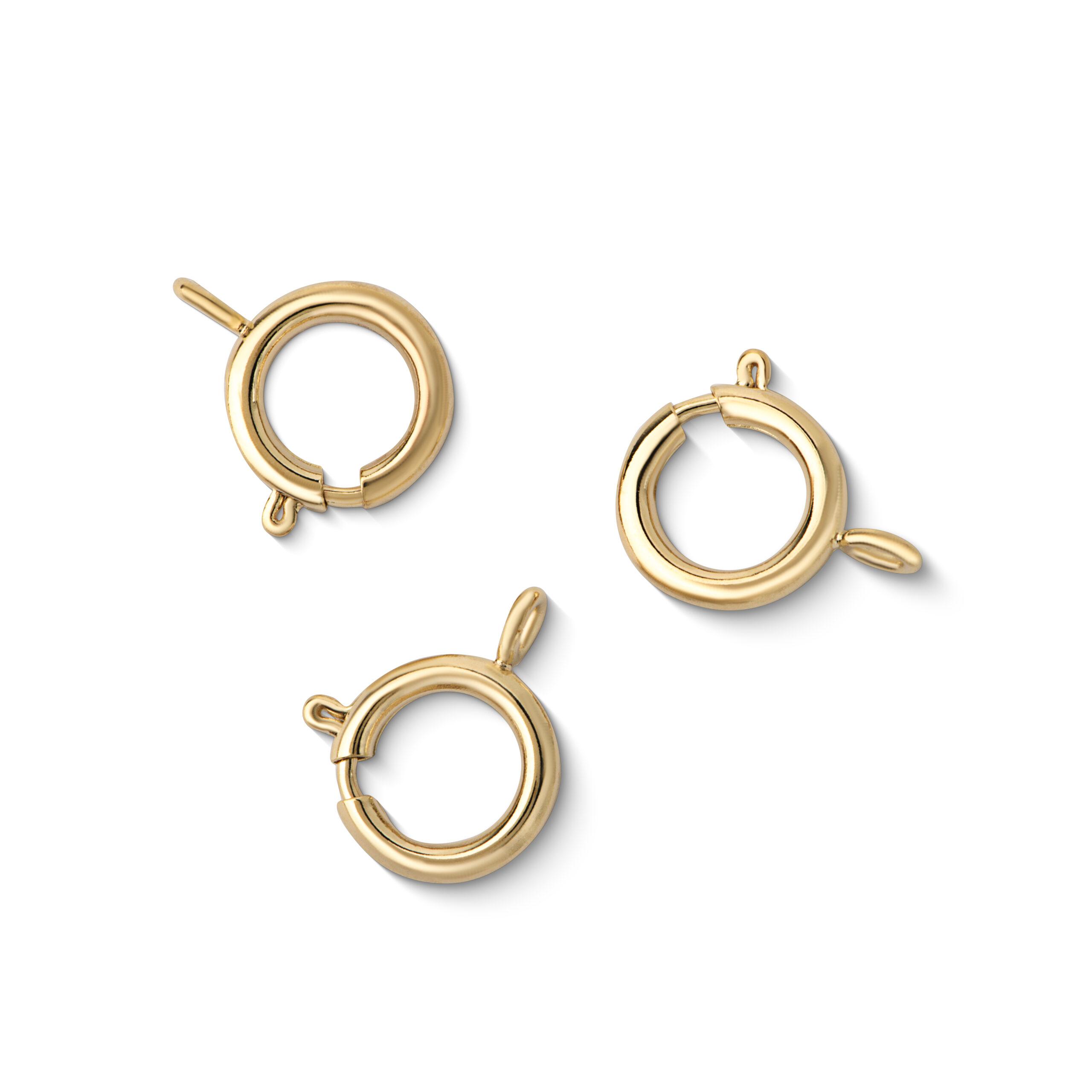 Fecho bóia de latão banho ouro 12mm (4pçs) -66253