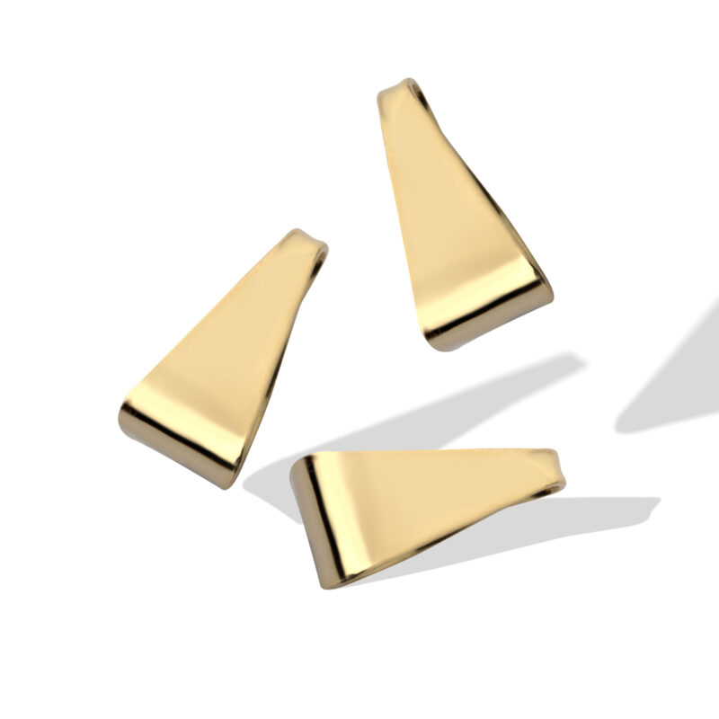 Contra argola de latão banho ouro 10x5 mm (10 Pçs) -65709