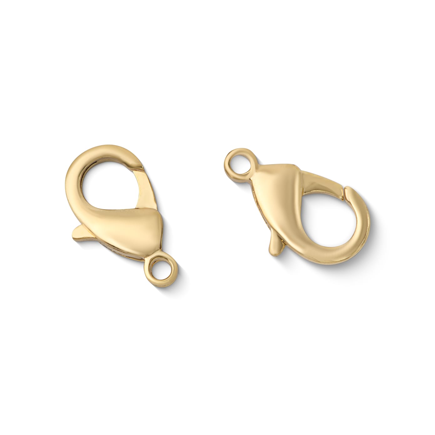 Fecho lagosta de latão 18mm banho ouro (2pçs) -66464