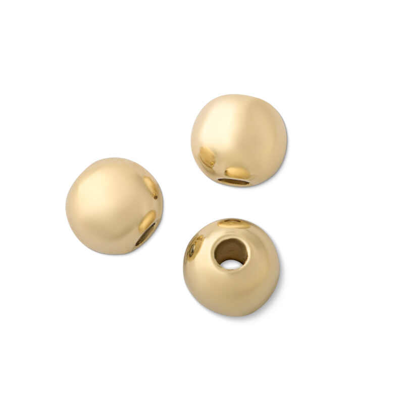 Bola de latão lisa 4mm banho ouro (20 pçs) -72226