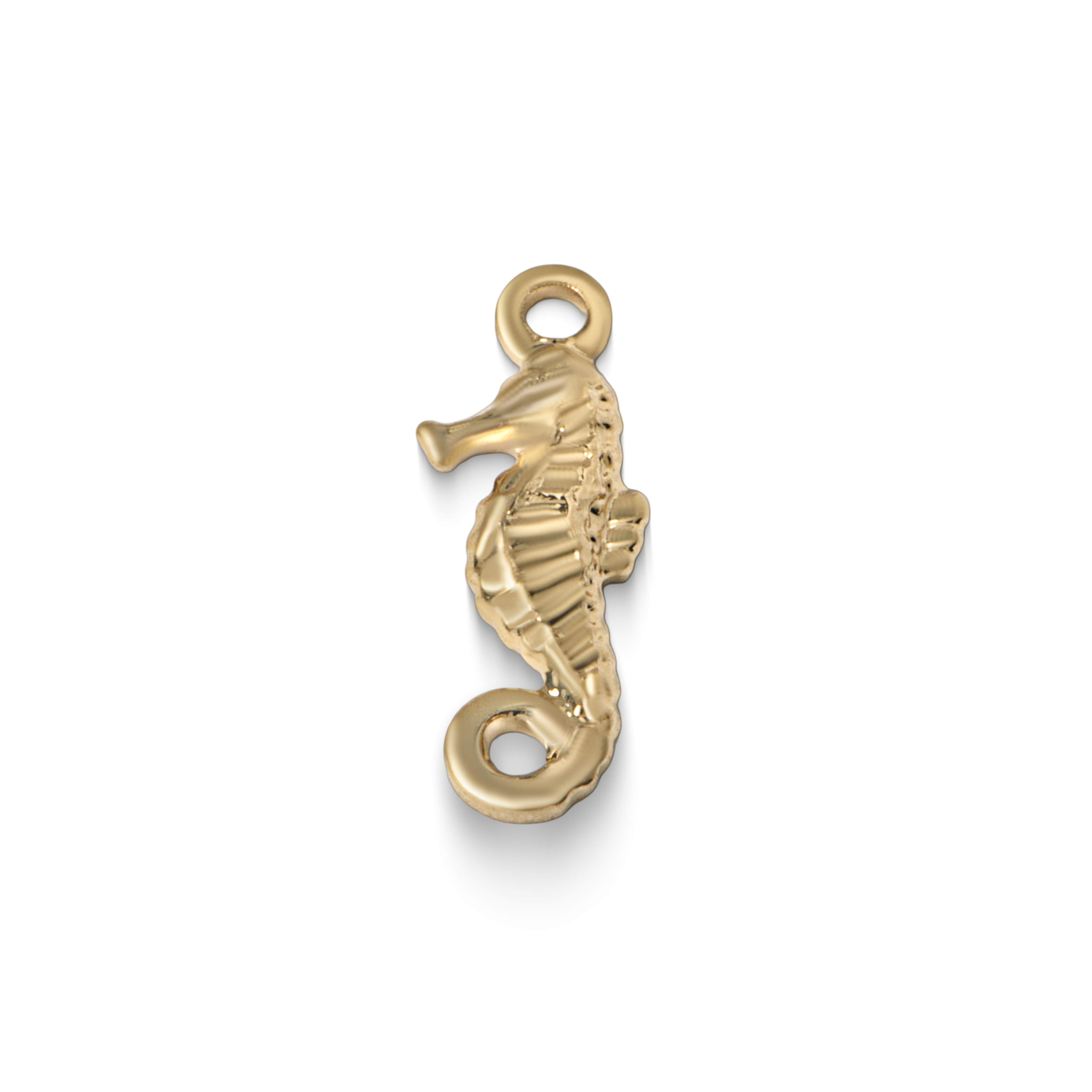 Cavalo marinho acessório de metal banhado ouro (10 pçs) -65726