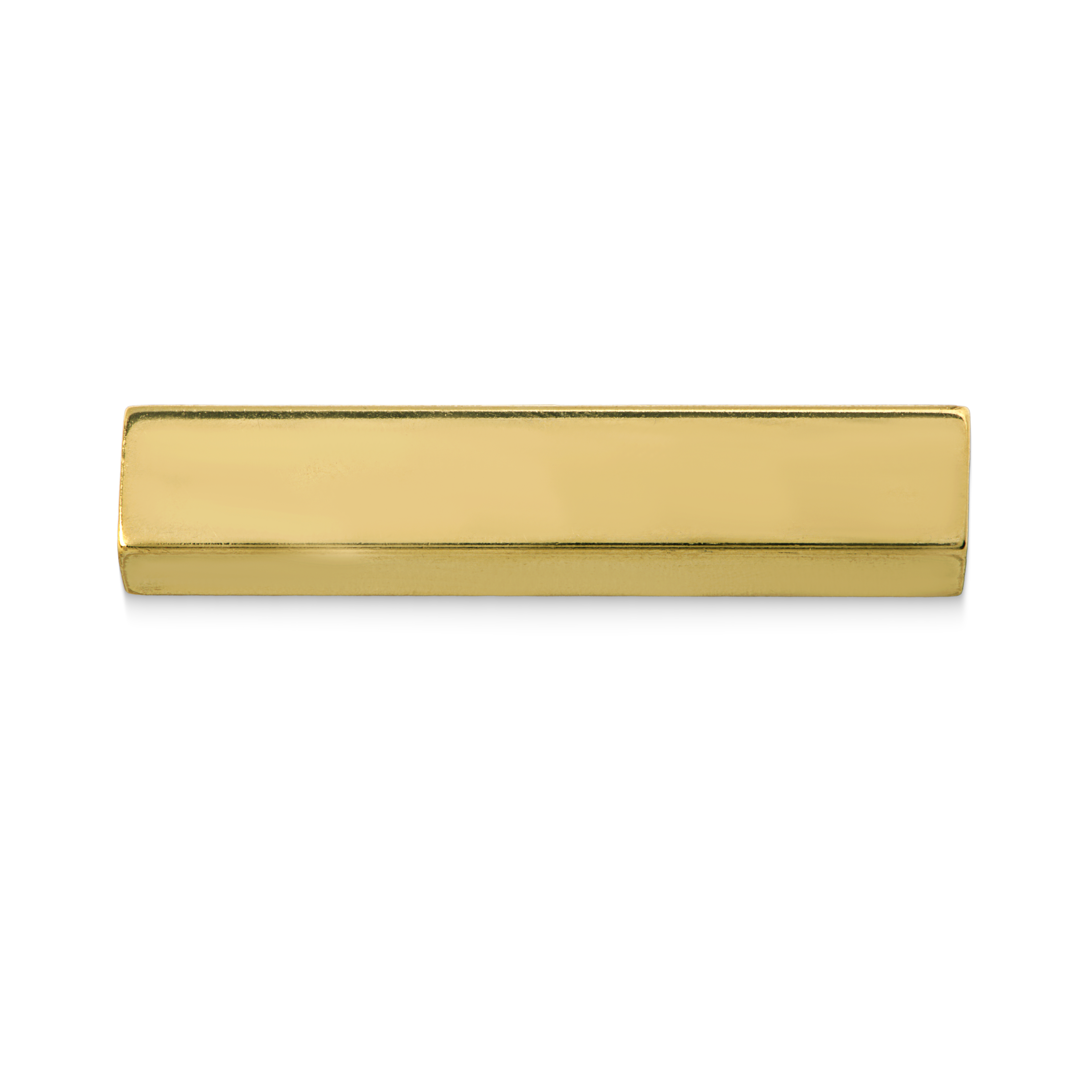 Entremeio retangular de latão banho ouro (2 pçs)-66337