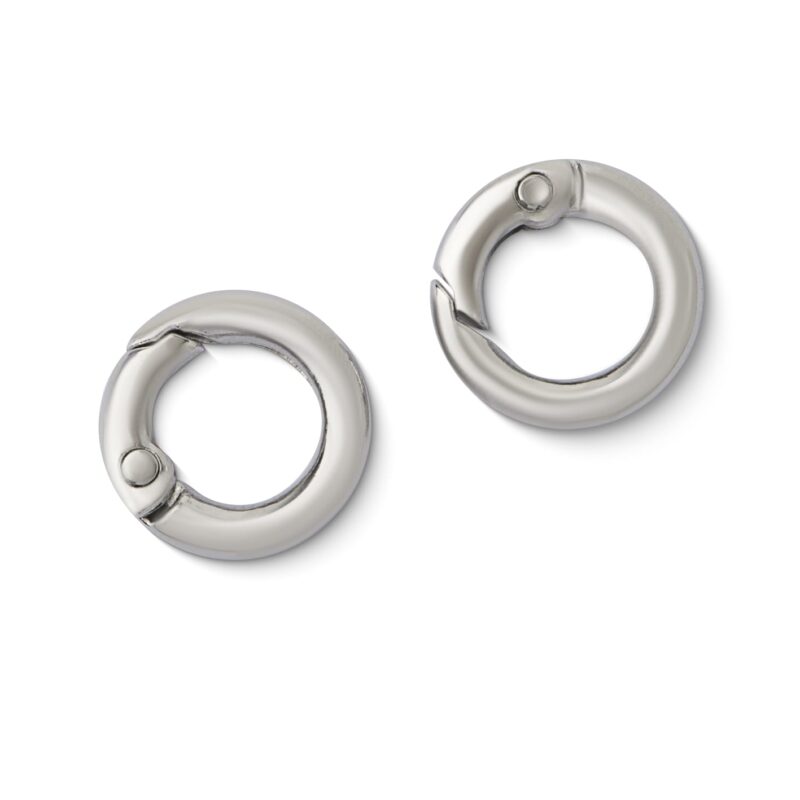 Fecho de metal argola 18 mm níquel (100 Pçs) - 66865