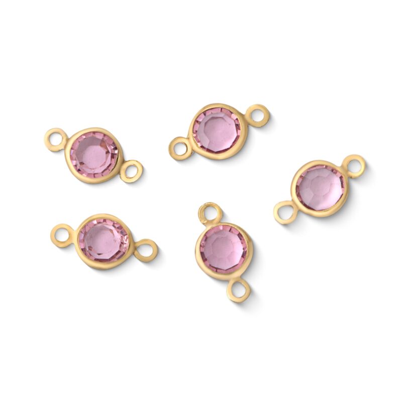 Strass com argola vidro 6 mm bruto (500 pçs)