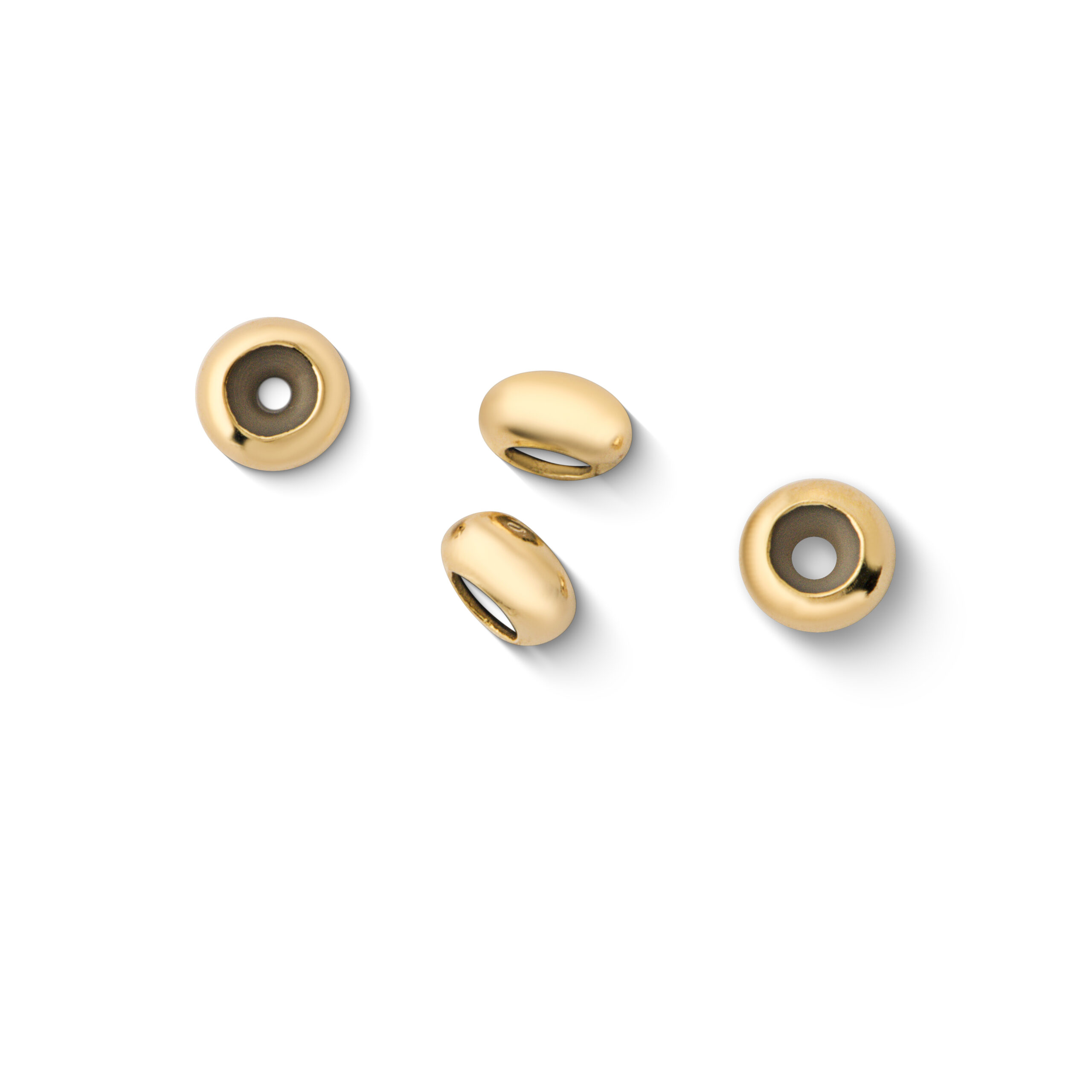 Fecho metal gravata c/ silicone 8 mm ouro (4 Pçs) - 66755