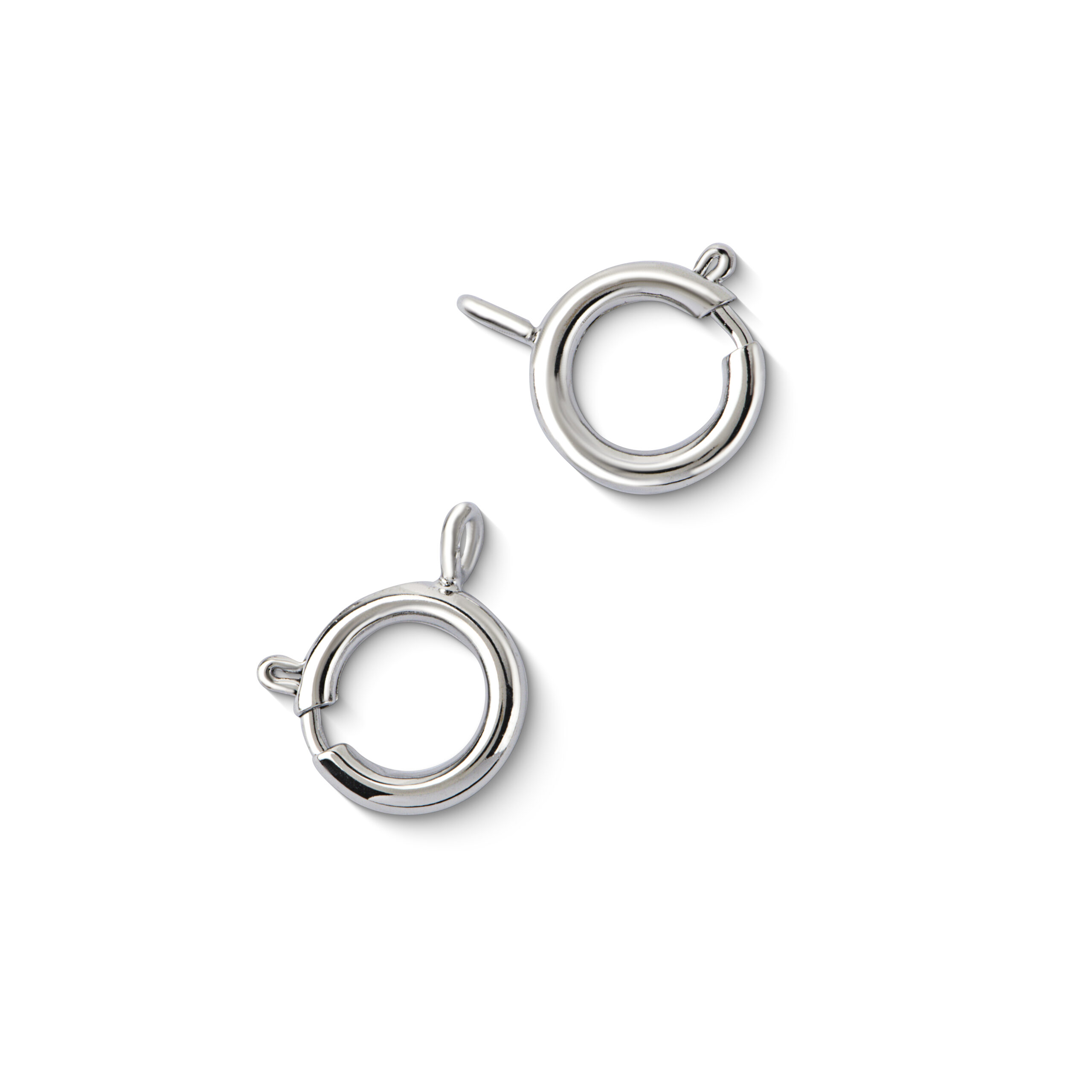 Fecho bóia de latão 12 mm níquel (4pçs)- 66256