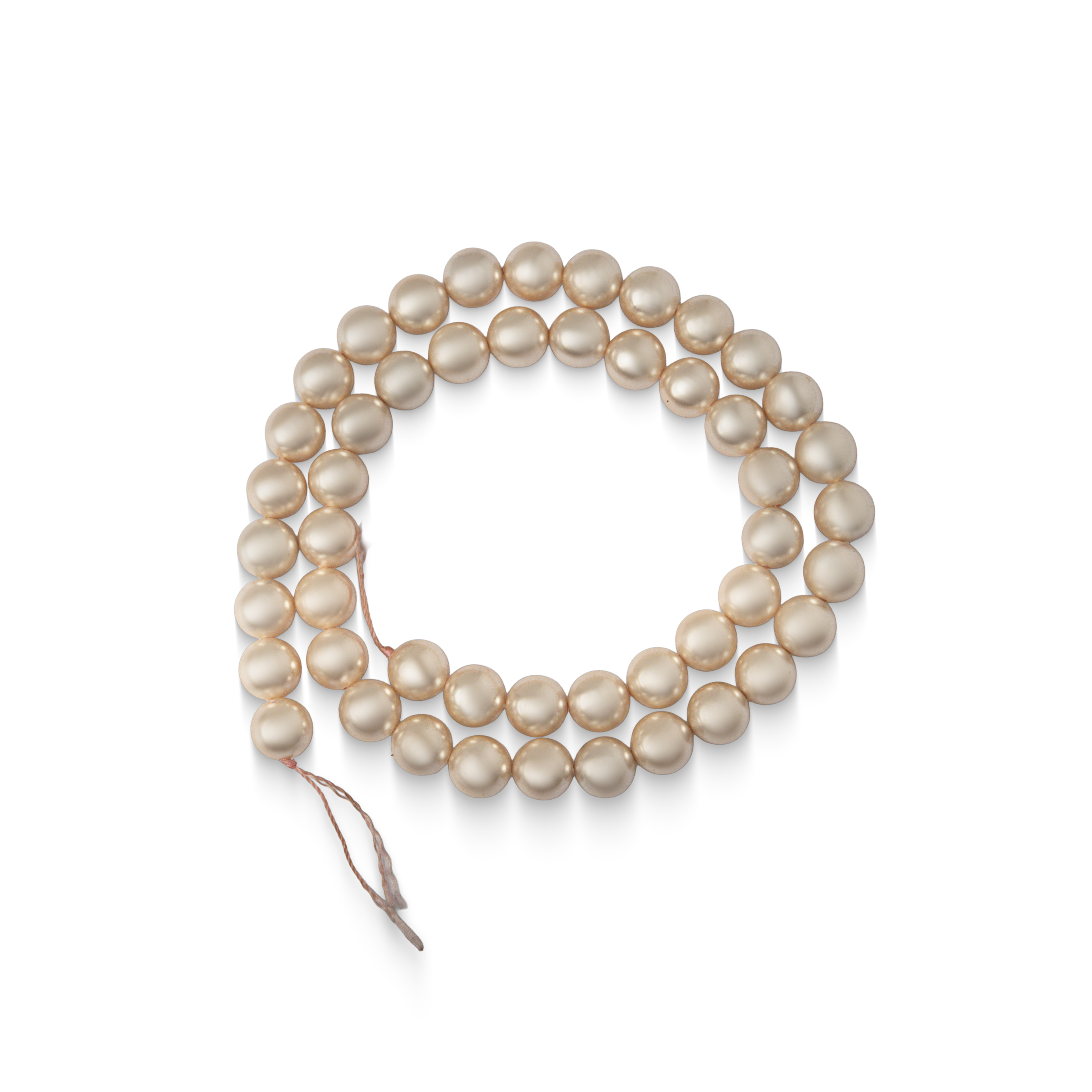 Perola em fio natural redonda 8 mm (1 fio)- 64871