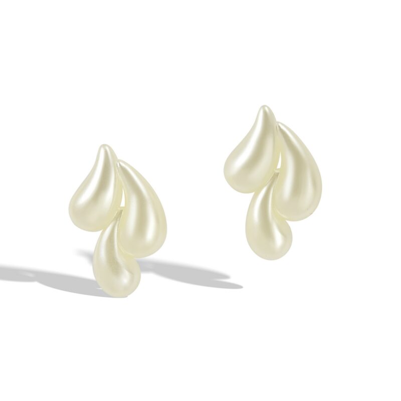 Brinco abs gota perola creme (3 Pares) - 510273