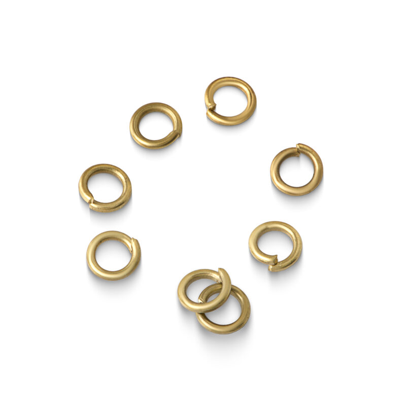 Argola de latão bruto pequena 3 mm 50 gramas - 64886