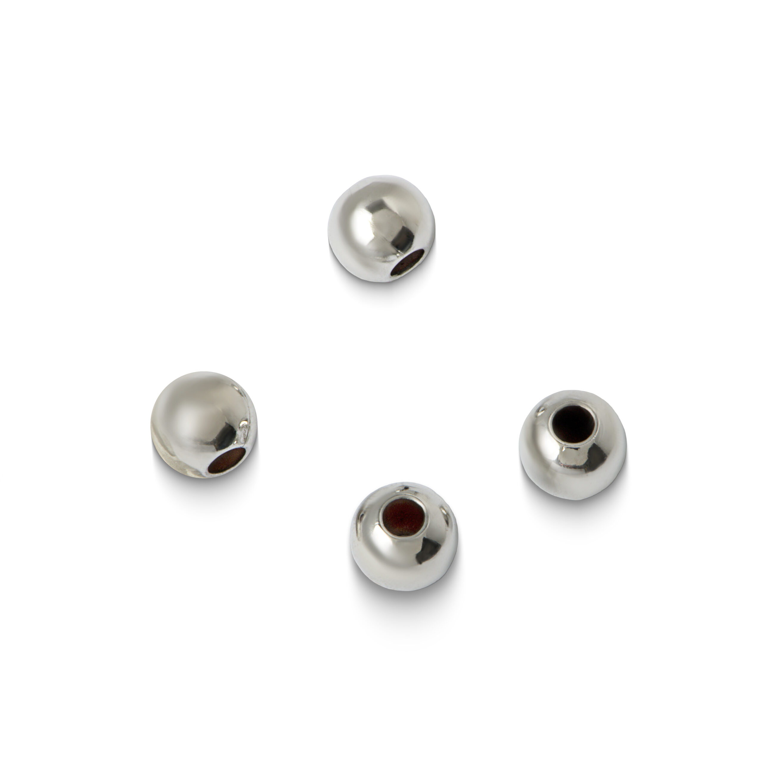 bola de latão lisa 4 mm niquel (20 peças ) - 65364